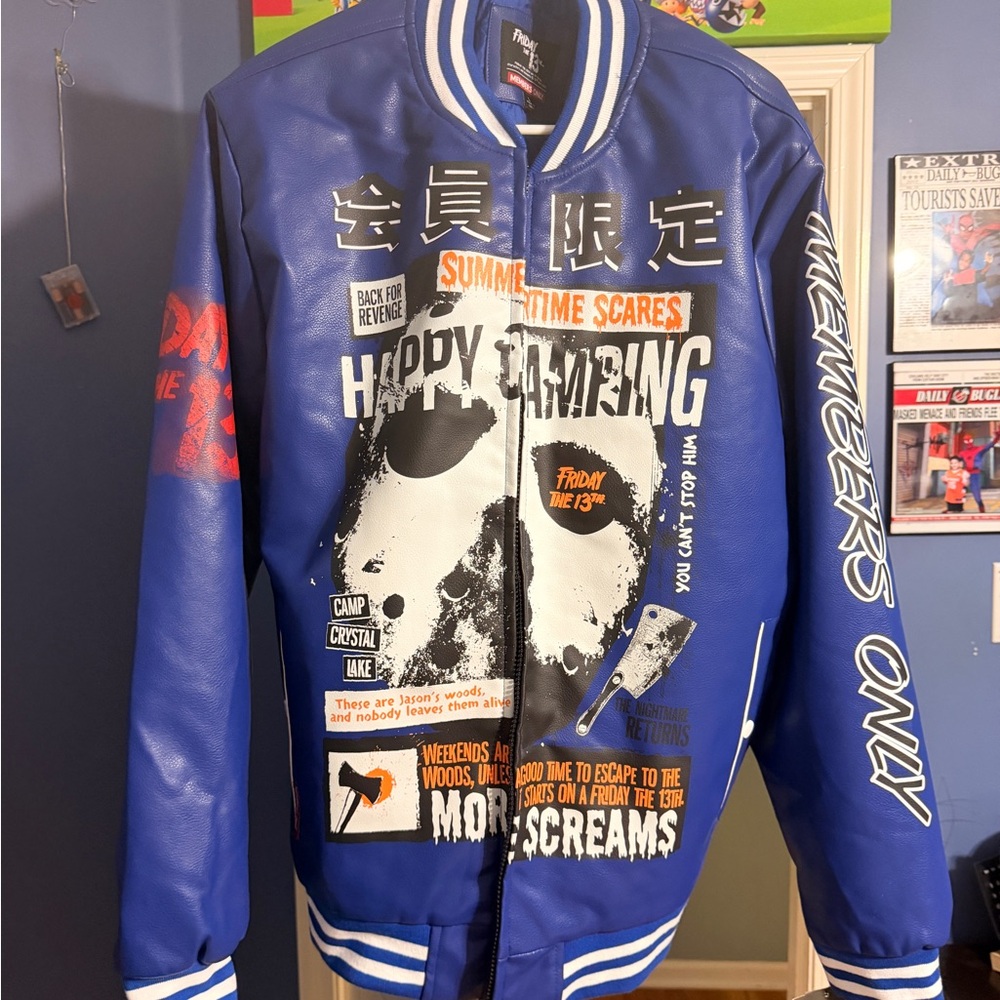 Limited Edition Friday the 13th Jason Vorhees Members Only Jacket Large